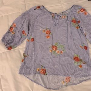 Floral/striped Blouse